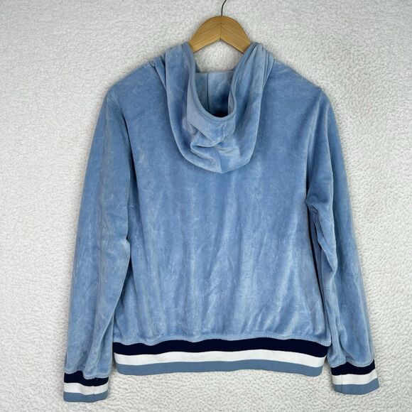 Duck Head Velour Zip Hoodie Jacket Blue 1XJP Women’s Retro Y2K Logo - Picture 8 of 10